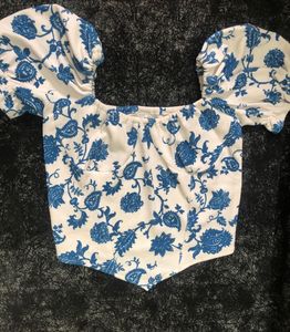 Floral Print Puff Sleeve Top