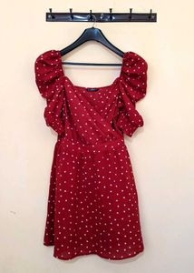 Shein Surpline Doted Print Dress