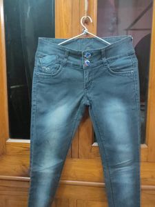 Faded Black Jeans For Women