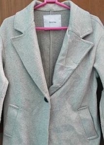 BERSHKA Grey Long Coat