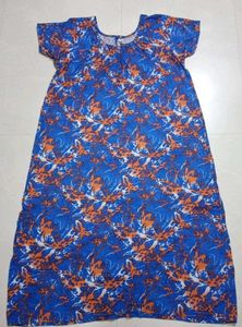 Blue Printed Dress for women