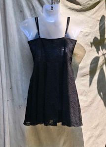 I. Black Lace Mini Dress