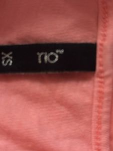 Rio brand Peach Graphic Print two layered top