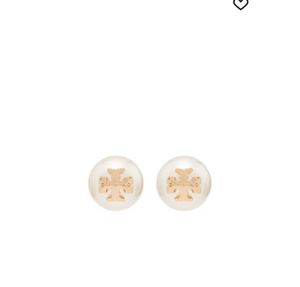 Tory Burch logo Pearl Earrings