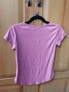 Mauve V-Neck Tee