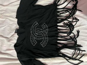 Black Embellished Long Sleeve Top