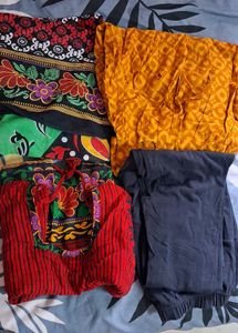 Red Cotton Salwar Suit