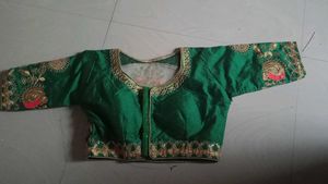 Green saree and blouse