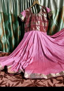 Pink &amp; Gold Lehenga Choli