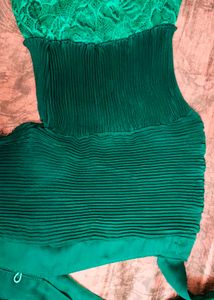 Emerald Green Pleated Top