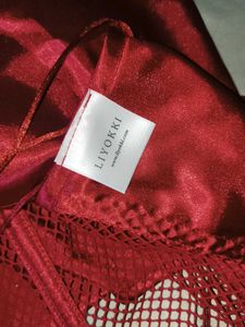 Red Satin Corset top