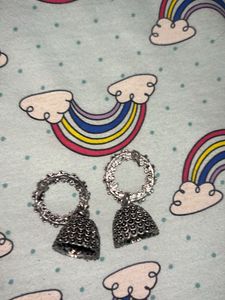 Oxidised Jumkha Earrings