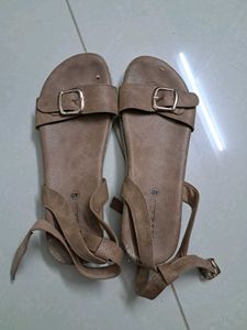 Tan Buckle Sandals