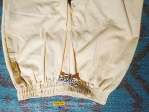 Beige Drawstring Pants