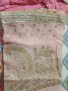 Elegant Pink Ethnic stitched kurti palazo and dupa