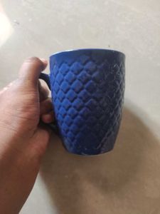 Textured Blue Coffee Mug