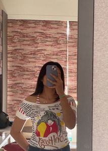 Red Stripes White Top