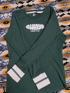 100% Cotton 13-14yrs Boys Green Round Neck T-shirt