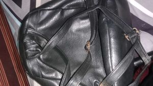 Black Travel Bag And Purse