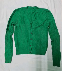 Green Knit Cardigan