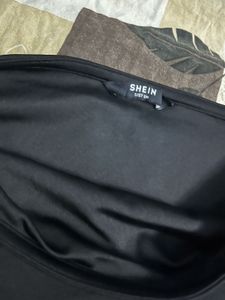 black short offshoulder party wear dress