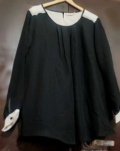 Black &amp; White Top For 46 Bust