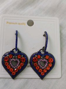 Heart Rhinestone Earrings