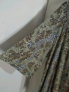Animal Print V-Neck Top