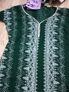 Beautiful Green Short Kurti