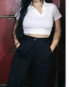 White Crop Polo Top