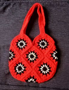 Red Crochet 🧶 Tote Bag
