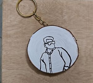 Line Illustration Keychain