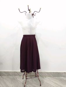Pleated Midi Skirt