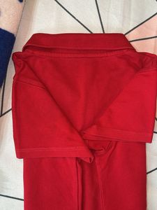 Red Stretch Girls&#39; Polo Shirt