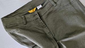 Olive Green Slim Fit Pants