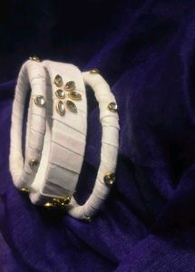 White & Gold Bangles