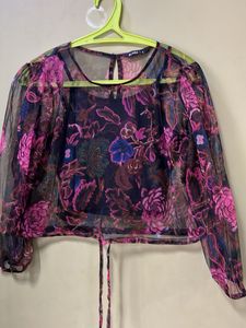 Floral Sheer Top