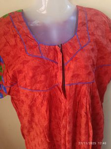 3xl Red Floral Nighty
