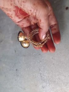 Golden Jhumka Earrings