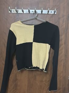 Checkered Long Sleeve Top