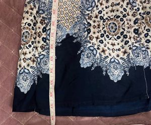 Boutique Made Blue Floral Print Dress, Size:34-36