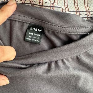 Gray Long Sleeve Top