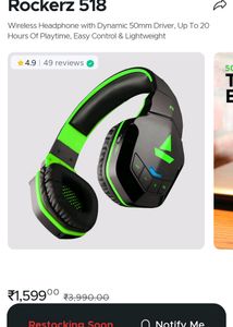 boat Rockerz 510/518 Headphone