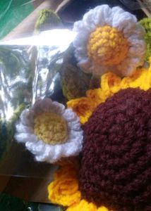 Crochet Sunflower And Daisy flower Bouquet 💐🌻