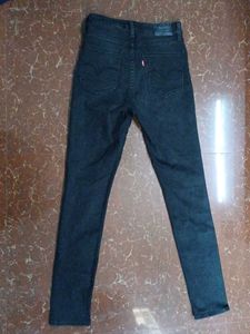 Black High Waist Skinny Jeans with Ripped Knees –