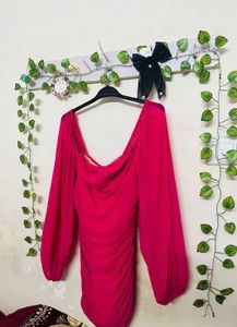Pink Mesh Bodycon Dress