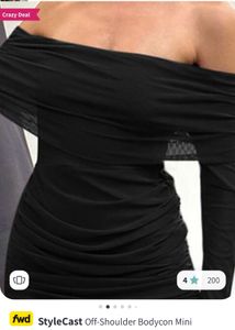 StyleCast Off-Shoulder Bodycon Mini Dress