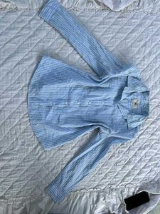 Imported Striped Button-Down Shirt🩵🩵