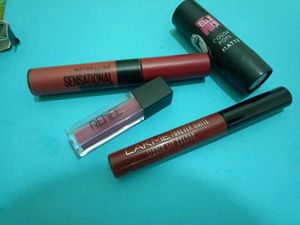 Assorted Lipsticks - Maybelline, Renee, Lakme & Mo