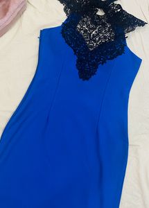 Laced Up Padded Blue Dress 💙